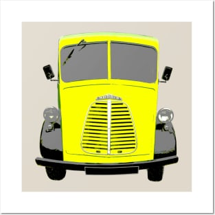 Morris 1950s classic van yellow Posters and Art